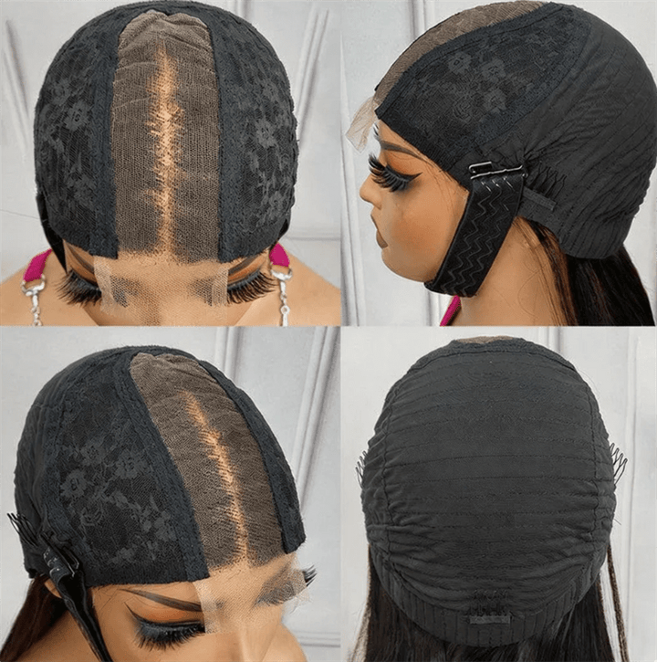 Lemoda Bone Straight Short Bob Wigs Transparent 2x6 Lace Human Hair Wigs 180% - Lemoda Hair