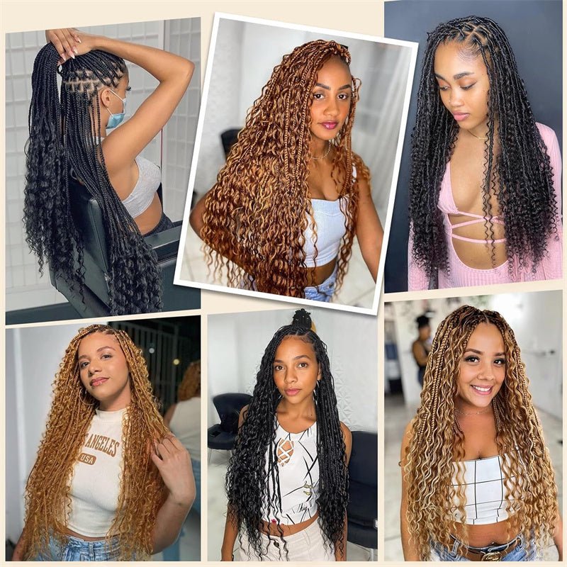 Lemoda Braiding Hair for Boho Braids #30 Light Brown Deep Wave Bulk Human Hair for Braiding Bohemian No Weft - Lemoda Hair