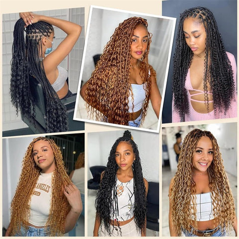 Lemoda Braiding Hair for Boho Braids #30 Light Brown Deep Wave Bulk Human Hair for Braiding Bohemian No Weft - Lemoda Hair