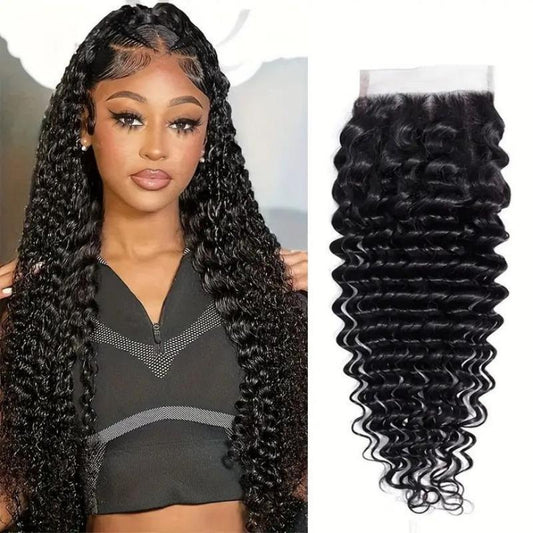 Lemoda Brazilian Hair Deep Wave HD Lace 4x4 Lace Closure With Baby Hair - Lemoda Hair