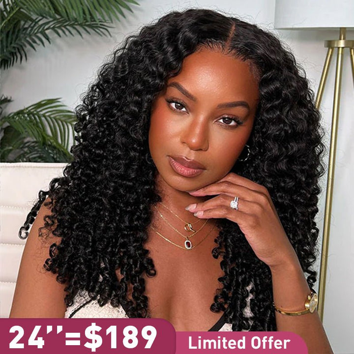 Lemoda Burmese Curly 13x4 HD Lace Frontal Human Hair Wigs 18% Density - Lemoda Hair