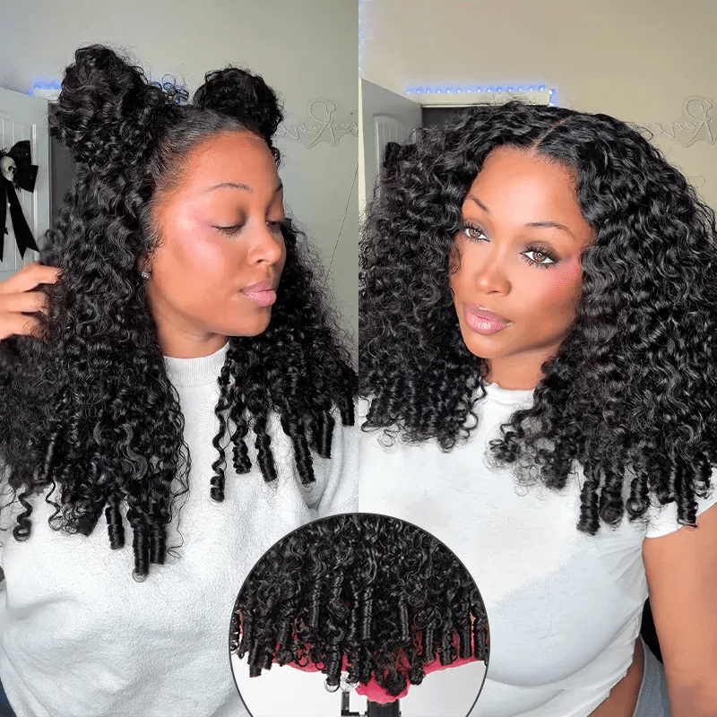 Lemoda Burmese Curly 13x4 HD Lace Frontal Human Hair Wigs 18% Density - Lemoda Hair