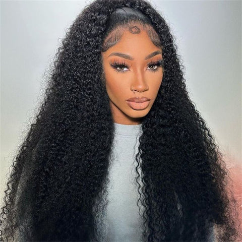 Lemoda Cambodian Curly 13x6 HD Invisible Lace Front Wigs Human Hair Kinky Curly 13x4 Frontal Wigs 40Inches - Lemoda Hair