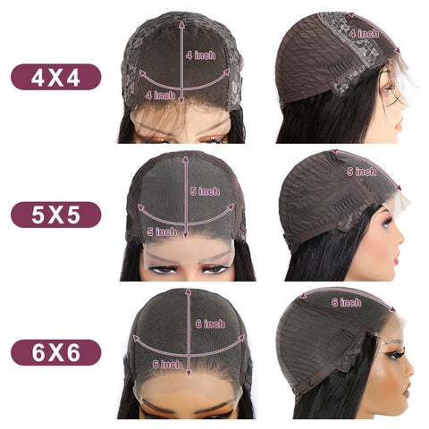 Lemoda Chocolate Brown 5×5 Lace Closure Wig Chocolate Brown Deep Wave Human Hair Wigs HD Transparent 4x4 6x6 Lace Wig - Lemoda Hair