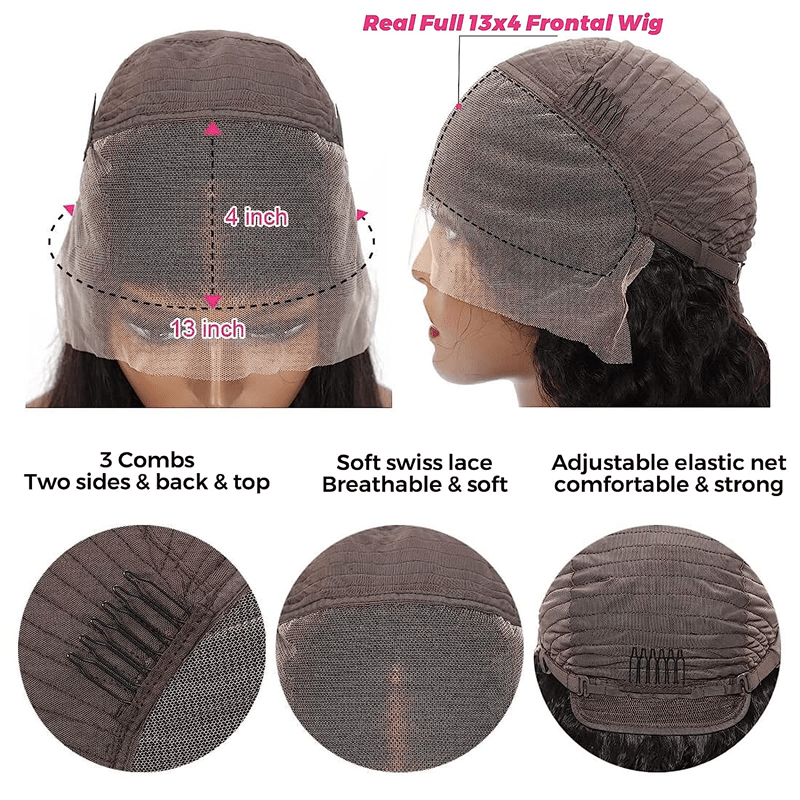 Lemoda Chocolate Brown Body Wave Human Hair Wigs 13x4 Transparent Lace Front Wigs Pre Plucked - Lemoda Hair