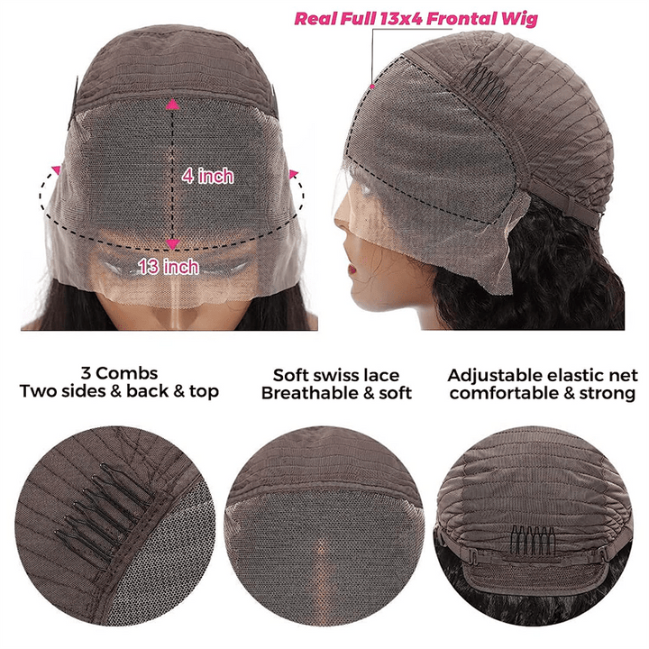 Lemoda Chocolate Brown Body Wave Human Hair Wigs 13x4 Transparent Lace Front Wigs Pre Plucked - Lemoda Hair