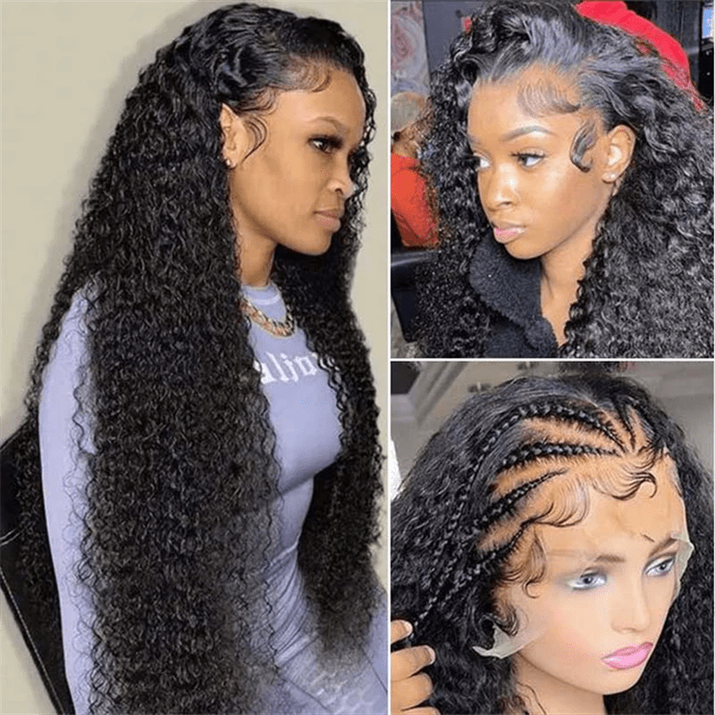 Lemoda Curly Wave 13x6 Lace Frontal Human Hair Wigs 210% Limited Deals - Lemoda Hair