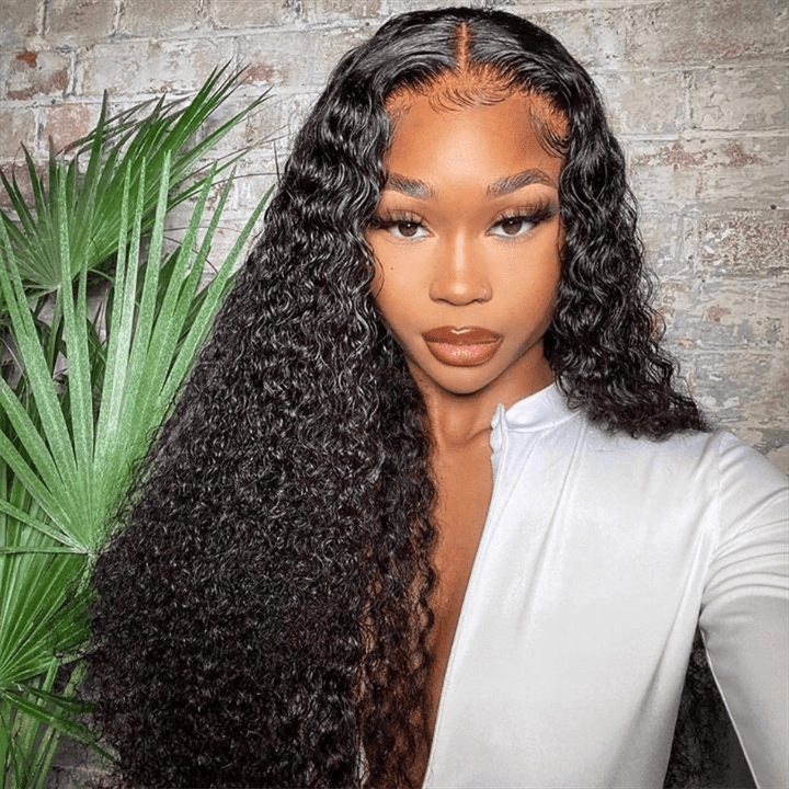 Lemoda Curly Wave 13x6 Lace Frontal Human Hair Wigs 210% Limited Deals - Lemoda Hair
