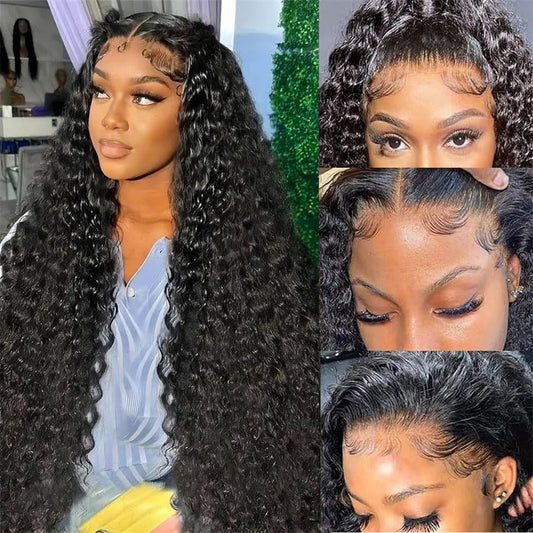 Lemoda Curly Wave 13x6 Lace Frontal Wig Human Hair Thick Density Invisible HD Lace Wig - Lemoda Hair