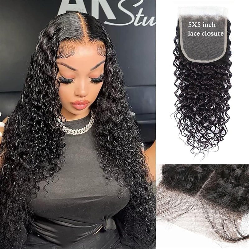 Lemoda Curly Wave 5x5 Transparent HD Lace Closure Virgin Human Hair Frontal Closure - Lemoda Hair