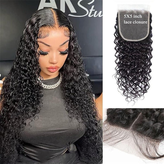 Lemoda Curly Wave 5x5 Transparent HD Lace Closure Virgin Human Hair Frontal Closure - Lemoda Hair