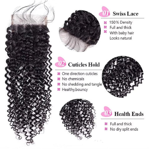 Lemoda Curly Wave 5x5 Transparent HD Lace Closure Virgin Human Hair Frontal Closure - Lemoda Hair