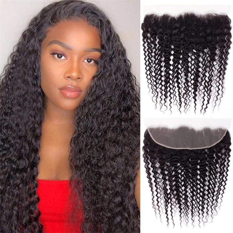 Lemoda Deep Wave Ear to Ear Lace Frontal Closure 13x4 HD Lace Frontal Human Hair With Baby Hair - Lemoda Hair
