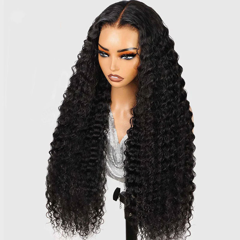 Lemoda Deep Wave Human Hair Transaprent Lace Front Wigs 300  display picture 2