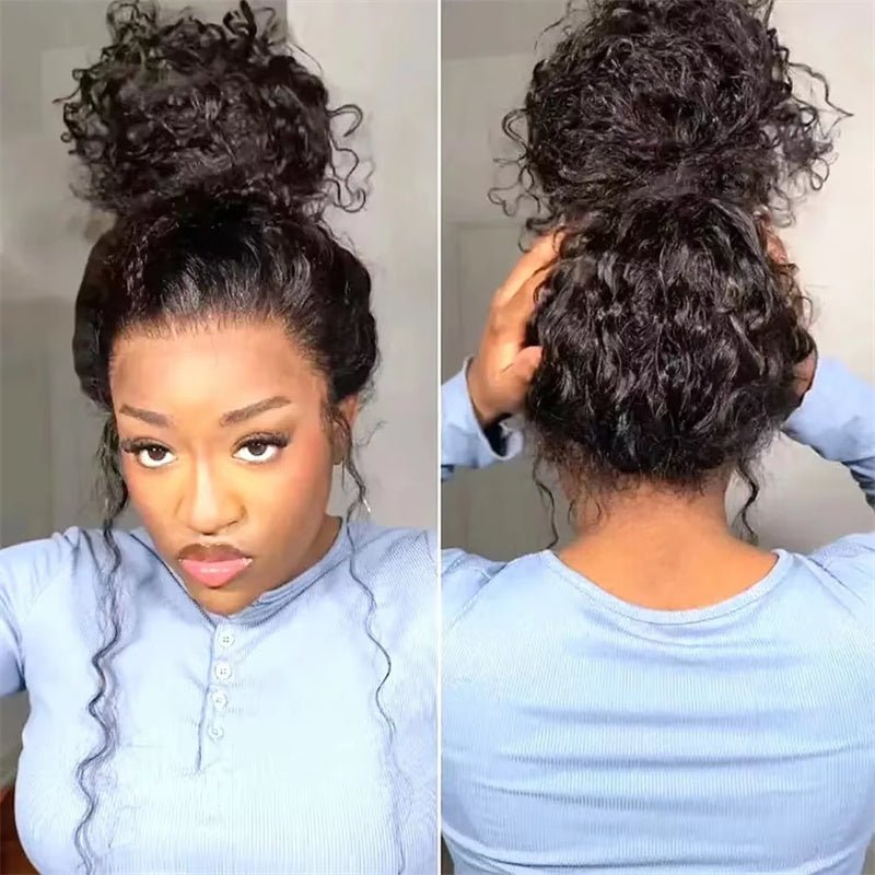 Lemoda Deep Wave Invisi - Drawstring Snug Fit 360 Lace Frontal Wigs HD Transparent Glueless Human Hair Wigs for Women - Lemoda Hair