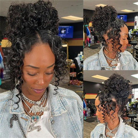 Lemoda Deep Wave Invisi - Drawstring Snug Fit 360 Lace Frontal Wigs HD Transparent Glueless Human Hair Wigs for Women - Lemoda Hair