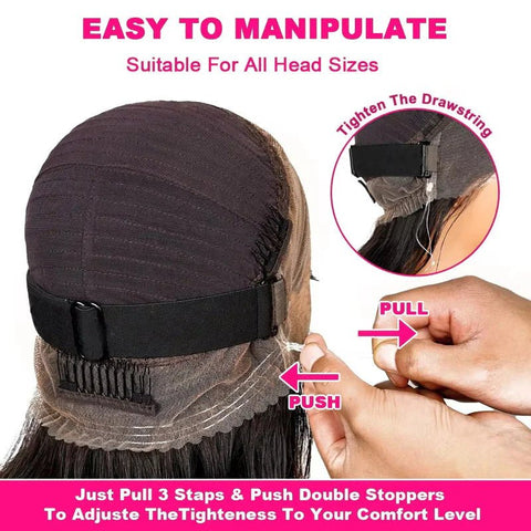 Lemoda Deep Wave Invisi - Drawstring Snug Fit 360 Lace Frontal Wigs HD Transparent Glueless Human Hair Wigs for Women - Lemoda Hair