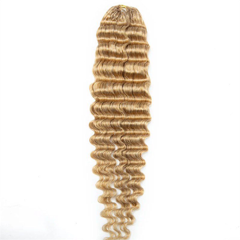 Lemoda Feather Crochet Hair Extension 27 Honey Blonde Deep Wave Human Hair - Lemoda Hair