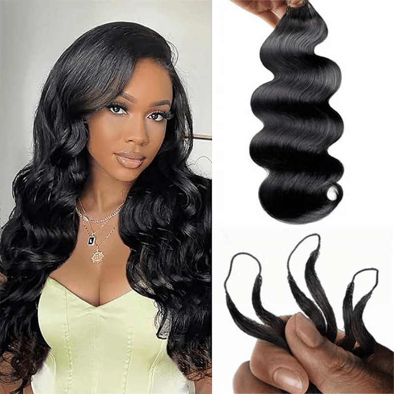 Lemoda Feather Crochet Hair Extension Body Wave Human Hair - Lemoda Hair