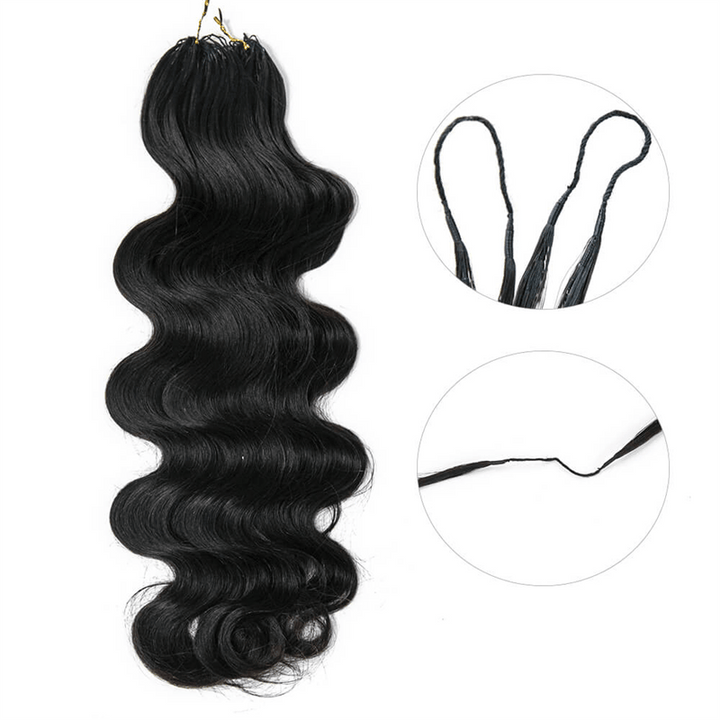 Lemoda Feather Crochet Hair Extension Body Wave Human Hair - Lemoda Hair