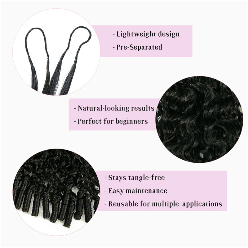 Lemoda Feather Crochet Hair Extension Burmese Curly Human Hair - Lemoda Hair