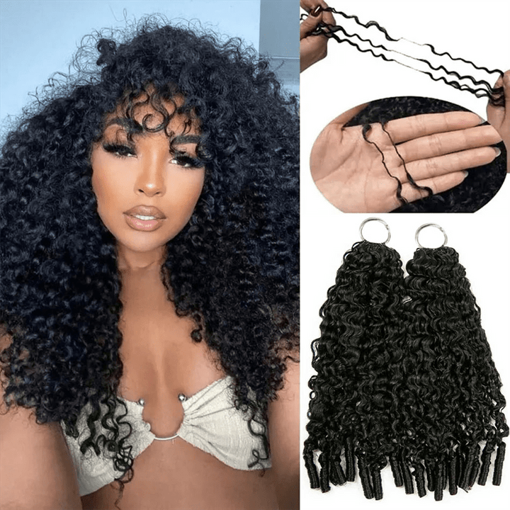 Lemoda Feather Crochet Hair Extension Burmese Curly Human Hair - Lemoda Hair