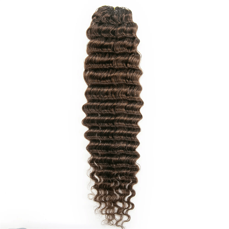 Lemoda Feather Crochet Hair Extension Chocolate Brown Deep Wave Human Hair - Lemoda Hair