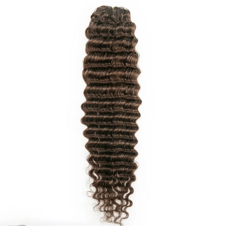 Lemoda Feather Crochet Hair Extension Chocolate Brown Deep Wave Human Hair - Lemoda Hair