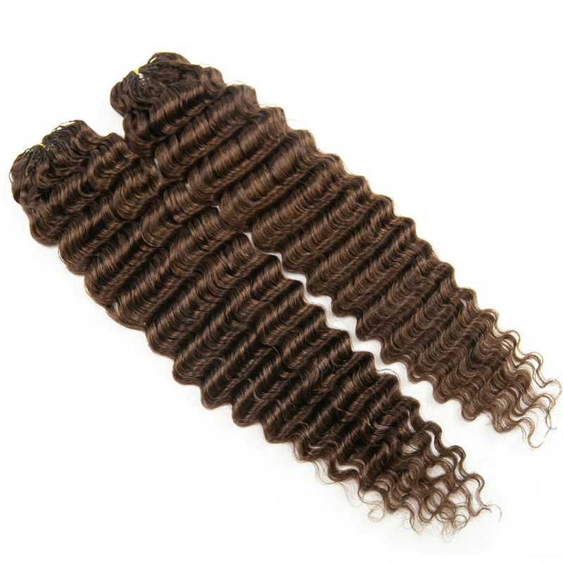 Lemoda Feather Crochet Hair Extension Chocolate Brown Deep Wave Human Hair - Lemoda Hair