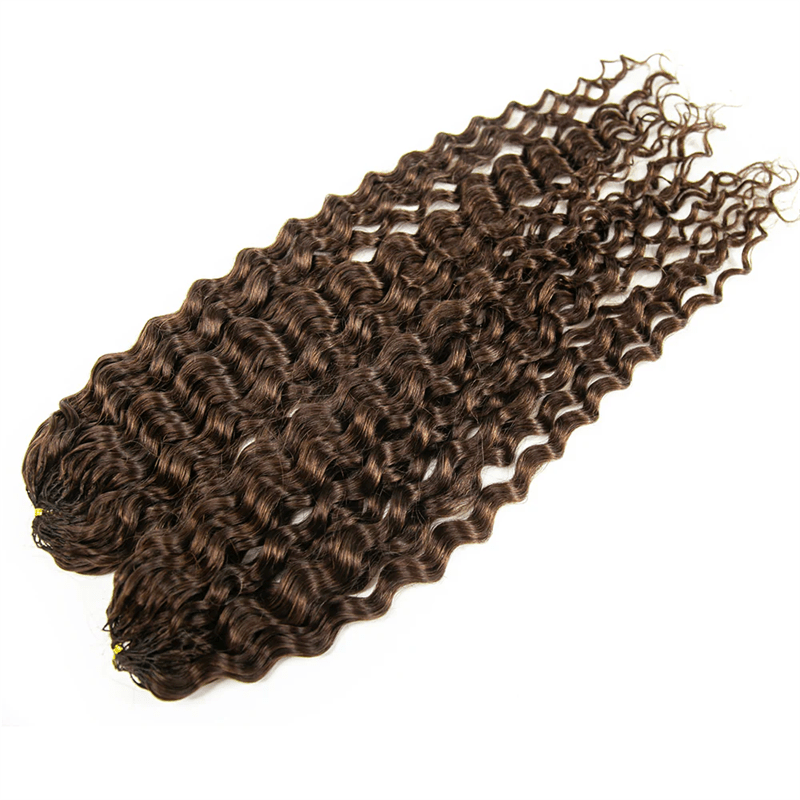 Lemoda Feather Crochet Hair Extension Chocolate Brown Water Wave Human Hair - Lemoda Hair