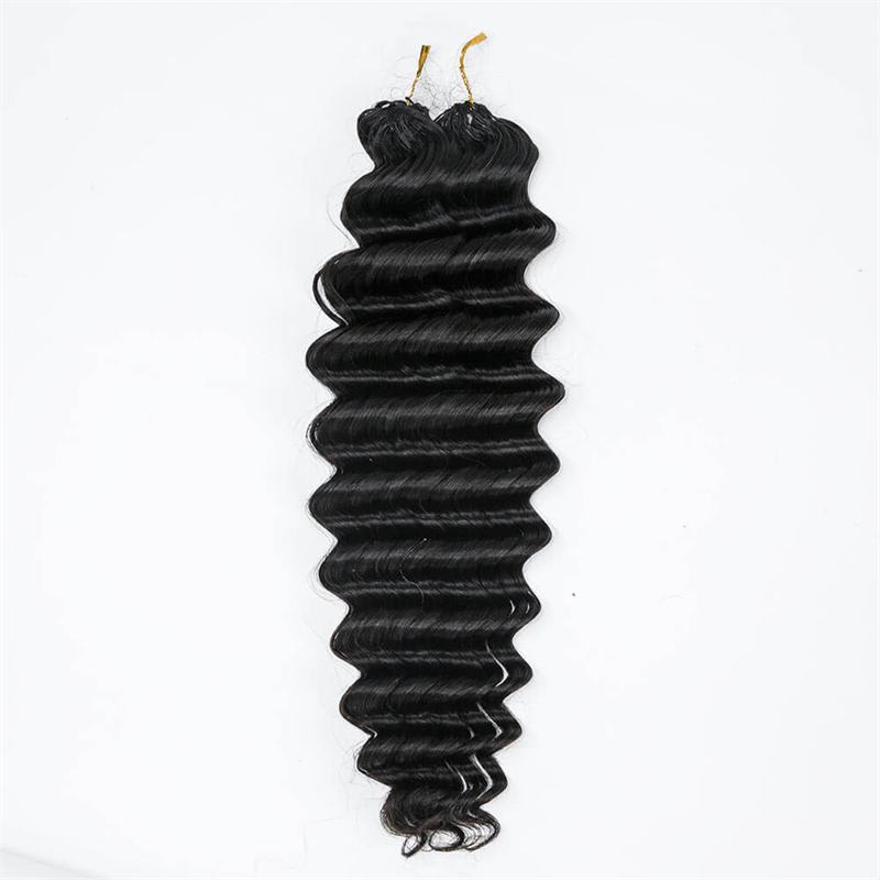 Lemoda Feather Crochet Hair Extension Deep Wave Human Hair - Lemoda Hair