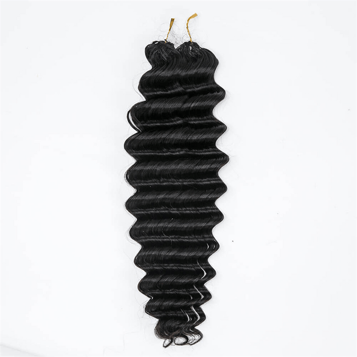 Lemoda Feather Crochet Hair Extension Deep Wave Human Hair - Lemoda Hair