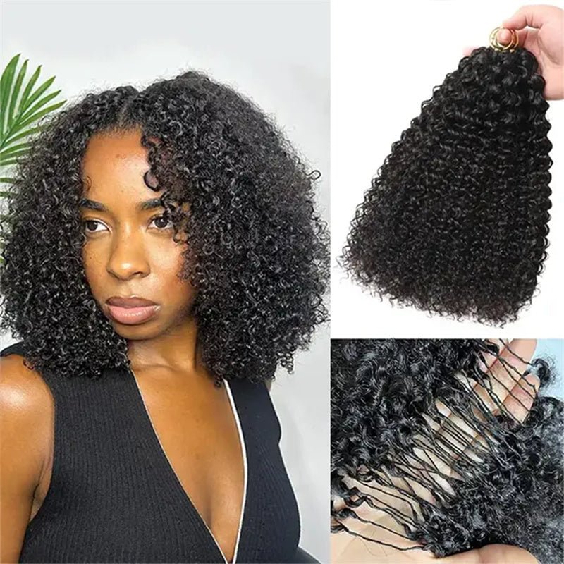 Lemoda Feather Crochet Hair Extension Kinky Curly Human Hair - Lemoda Hair