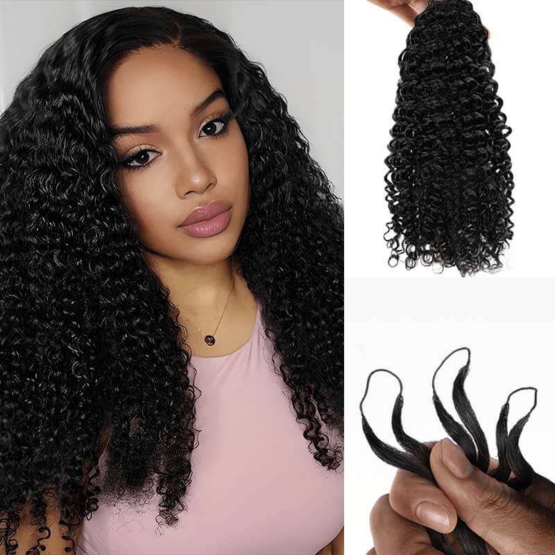 Lemoda Feather Crochet Hair Extension Kinky Curly Human Hair - Lemoda Hair