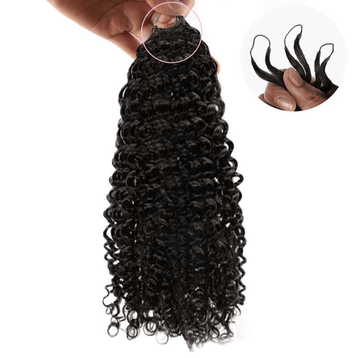 Lemoda Feather Crochet Hair Extension Kinky Curly Human Hair - Lemoda Hair