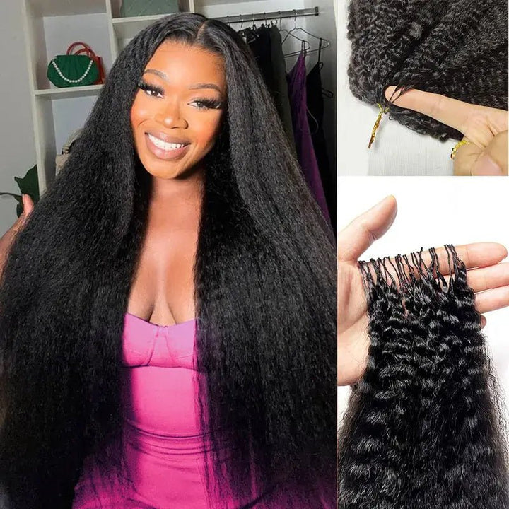 Lemoda Feather Crochet Hair Extension Kinky Straight Human Hair - Lemoda Hair