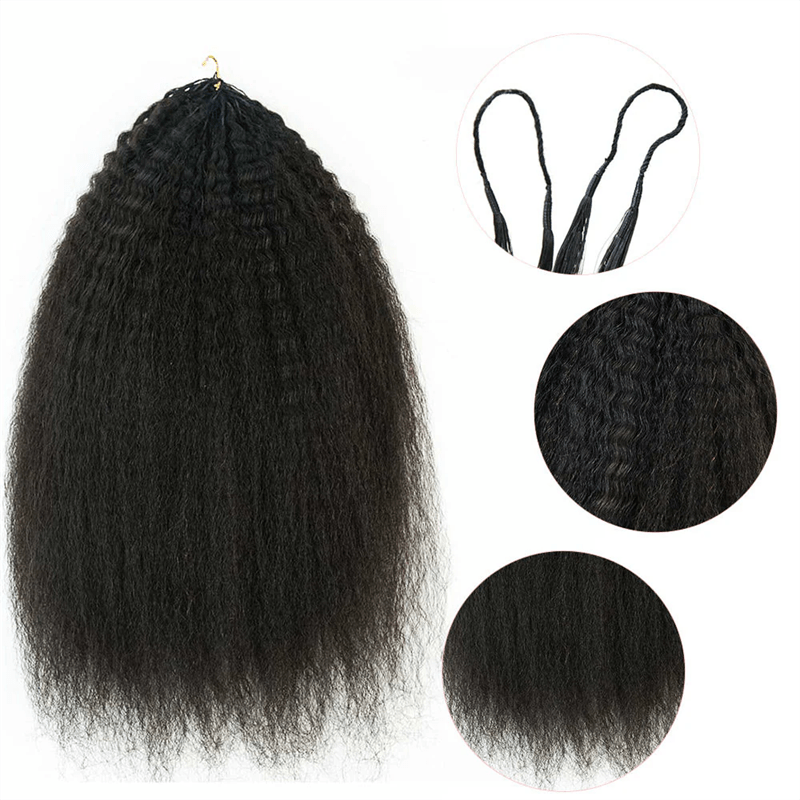 Lemoda Feather Crochet Hair Extension Kinky Straight Human Hair - Lemoda Hair