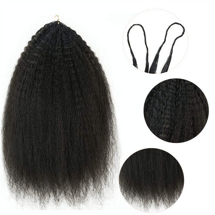 Lemoda Feather Crochet Hair Extension Kinky Straight Human Hair - Lemoda Hair
