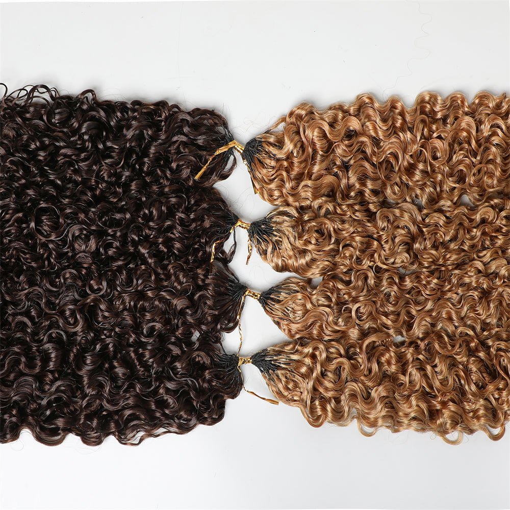 Lemoda Feather Crochet Hair Extension P4/27 Burmese Curly Human Hair - Lemoda Hair