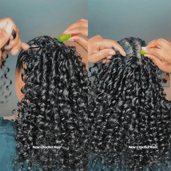 Lemoda Feather Crochet Hair Extension Pixie Curly Human Hair - Lemoda Hair