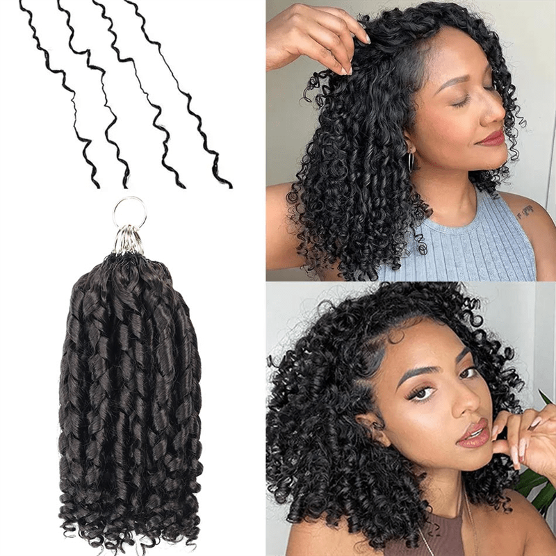 Lemoda Feather Crochet Hair Extension Pixie Curly Human Hair - Lemoda Hair