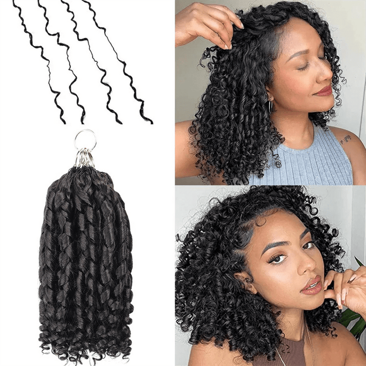 Lemoda Feather Crochet Hair Extension Pixie Curly Human Hair - Lemoda Hair