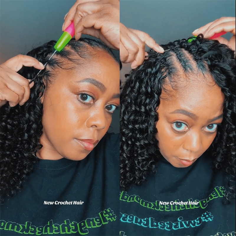 Lemoda Feather Crochet Hair Extension Pixie Curly Human Hair - Lemoda Hair