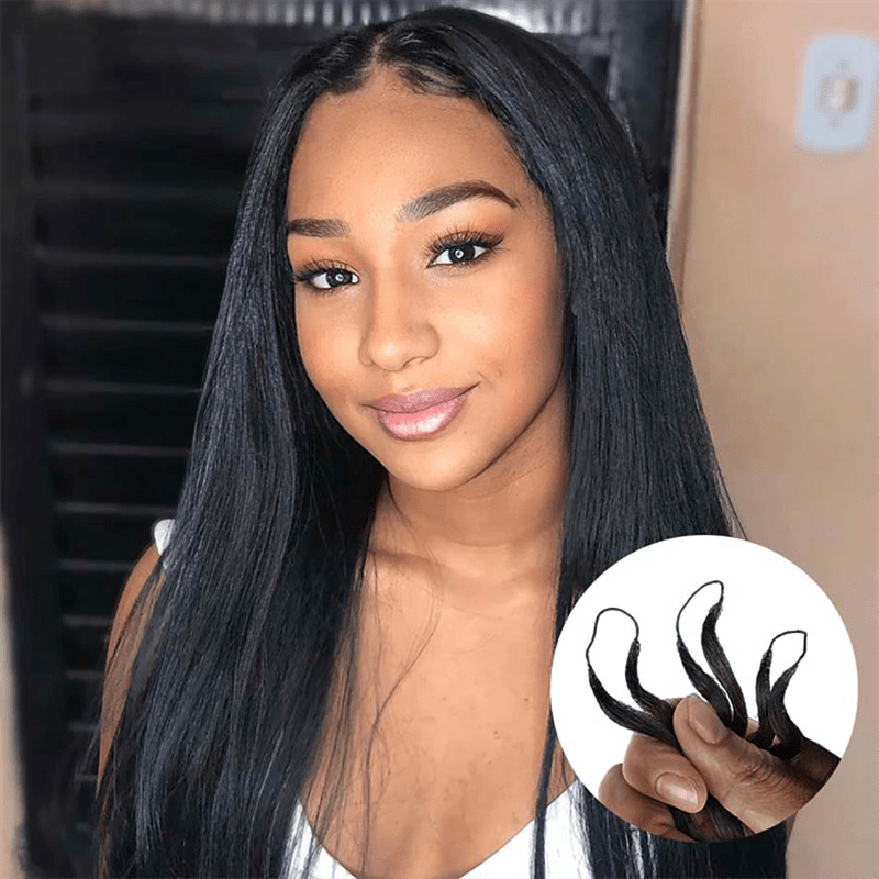 Lemoda Feather Crochet Hair Extension Straight Human Hair - Lemoda Hair