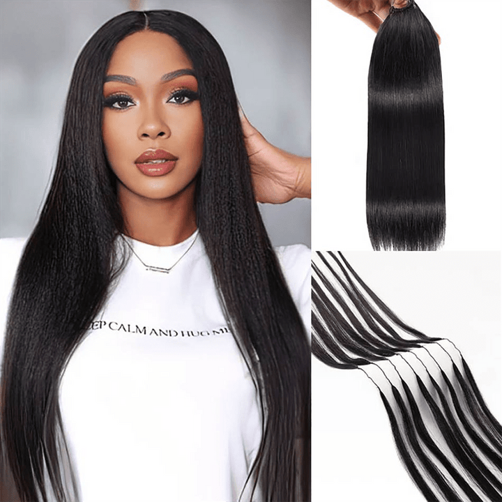Lemoda Feather Crochet Hair Extension Straight Human Hair - Lemoda Hair