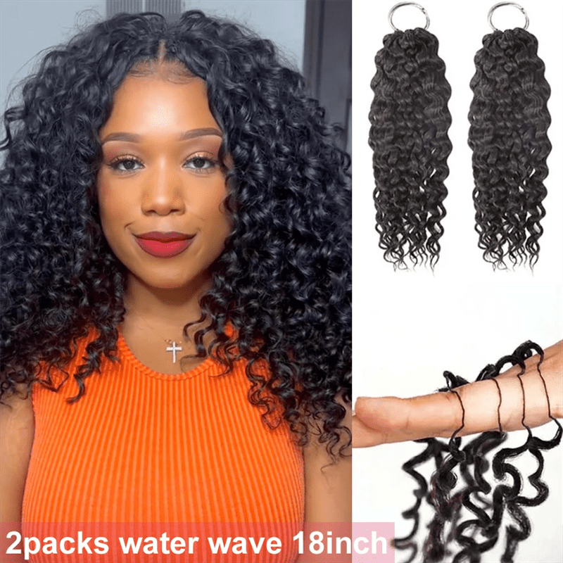 Lemoda Feather Crochet Hair Extension Water Wave Human Hair - Lemoda Hair