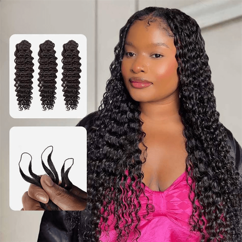 Lemoda Feather Crochet Hair Extension Water Wave Human Hair - Lemoda Hair