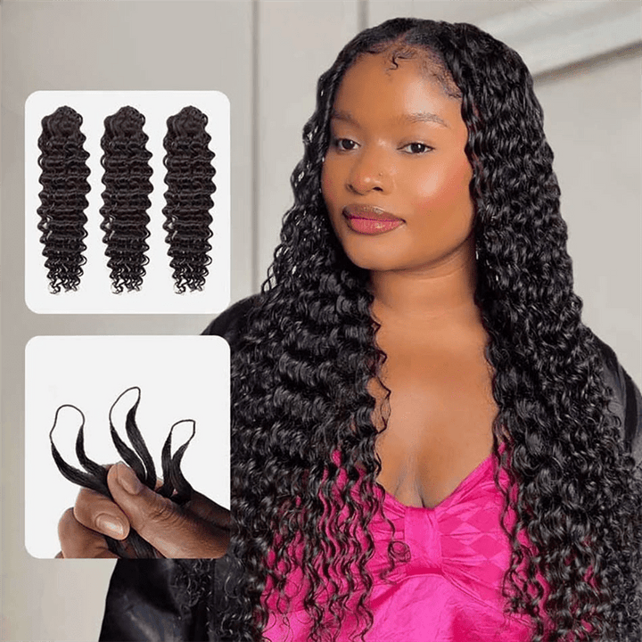 Lemoda Feather Crochet Hair Extension Water Wave Human Hair - Lemoda Hair