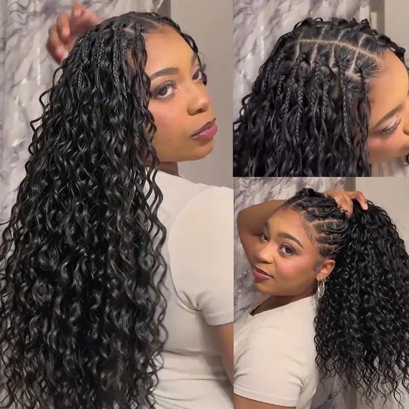 Lemoda Feather Crochet Hair Extension Water Wave Human Hair For Boho Braids - Lemoda Hair