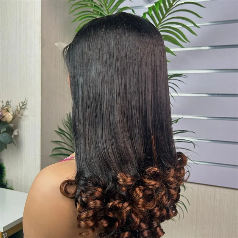 Lemoda Flower Curly Glueless Wigs Double Drawn Romantic Bouncy Wave 5x5 Human Hair Wigs - Lemoda Hair